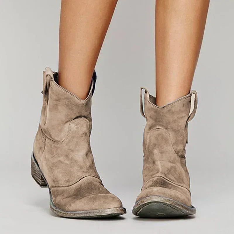 Camellia Cowboy Boots for Women | Western Style Ankle Boots