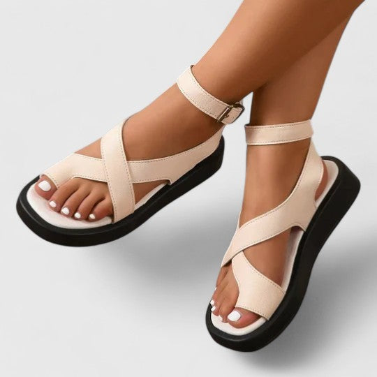 Lalaine Elegant Sandals for Women | Comfort Adjustable Strap Flats