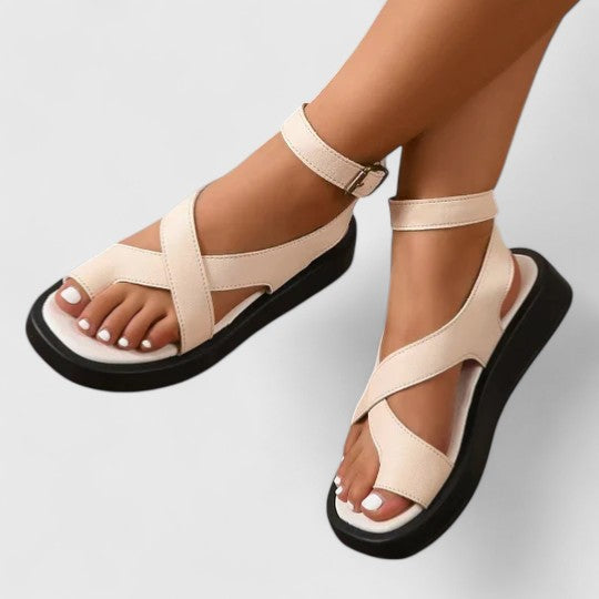 Lalaine Elegant Sandals for Women | Comfort Adjustable Strap Flats