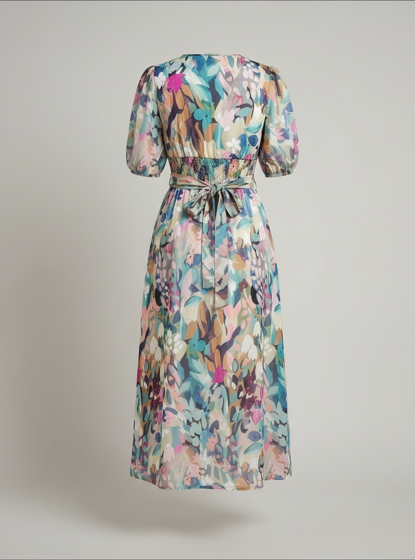 Merlin | Flattering Floral Midi Dress
