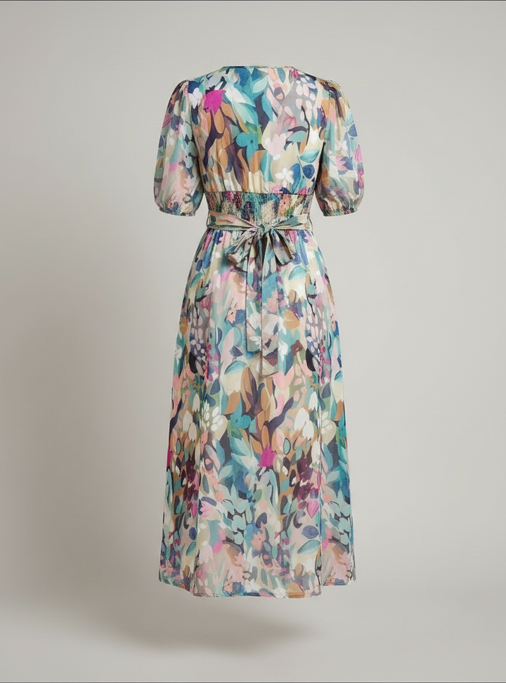 Merlin | Flattering Floral Midi Dress