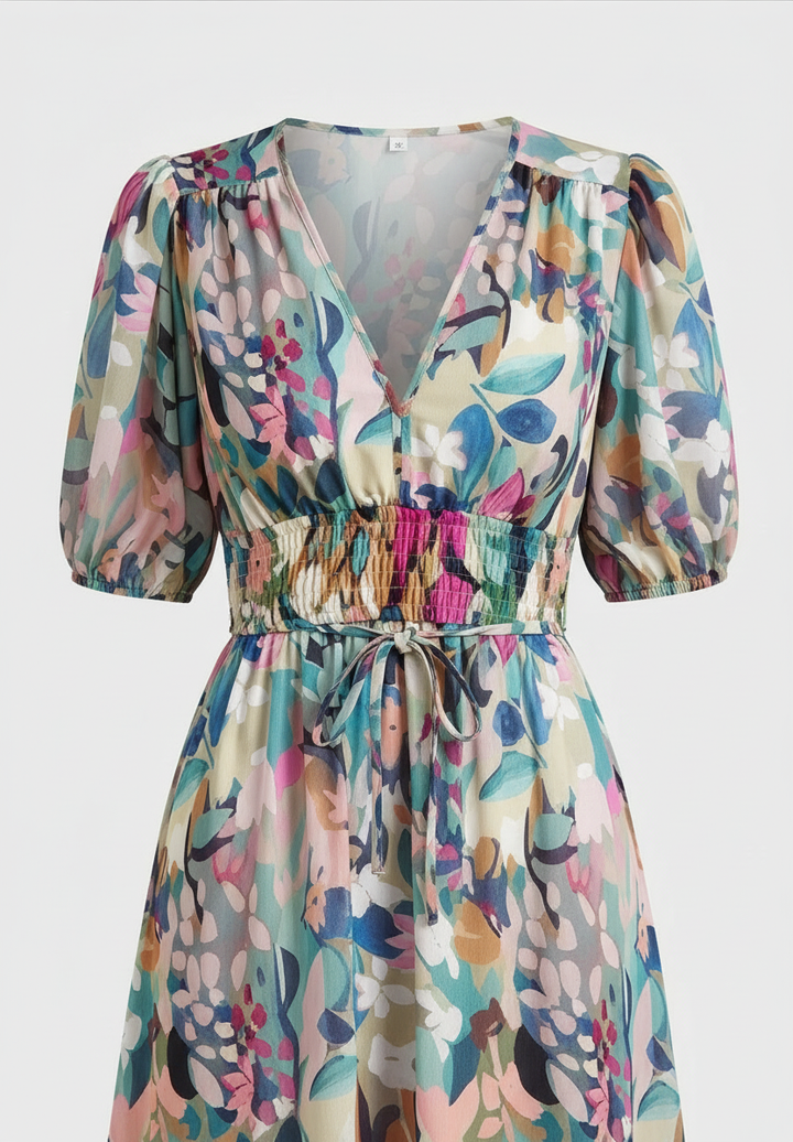 Merlin | Flattering Floral Midi Dress