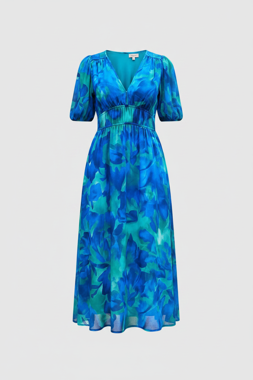 Merlin | Flattering Floral Midi Dress