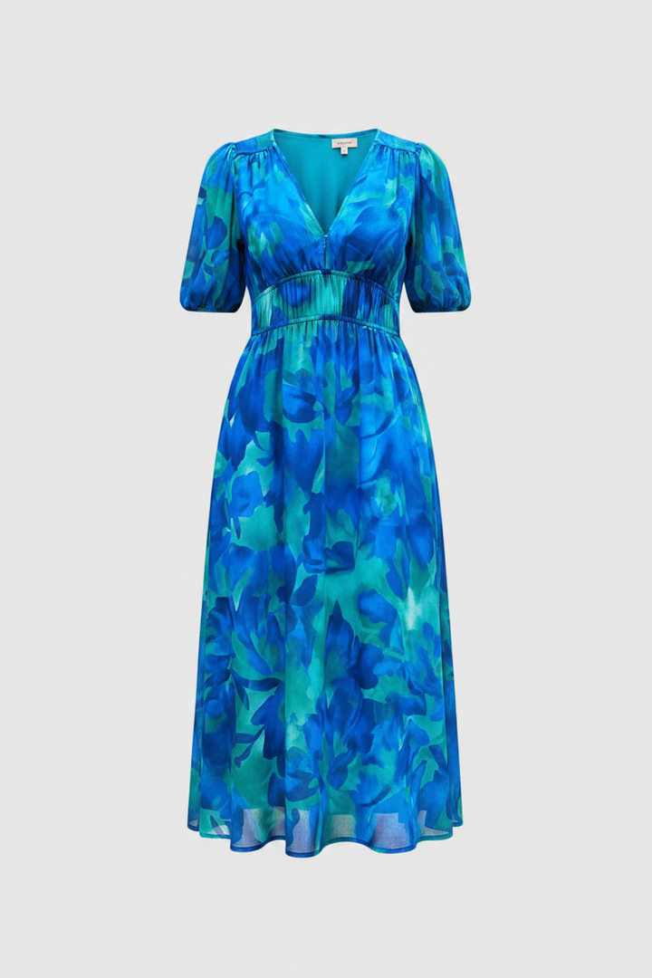 Merlin | Flattering Floral Midi Dress