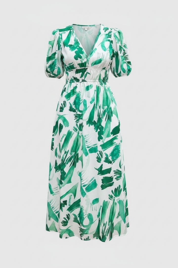 Merlin | Flattering Floral Midi Dress