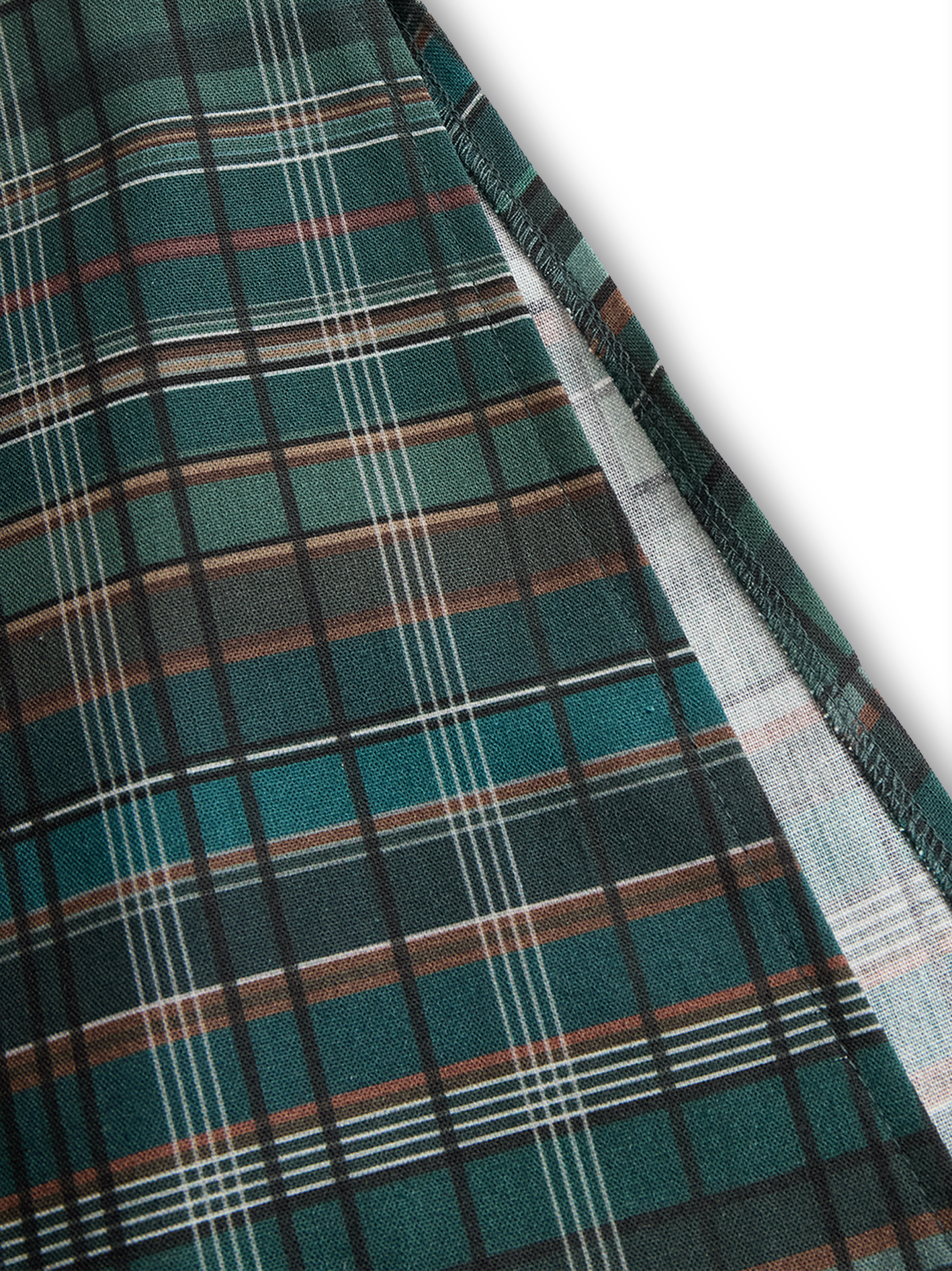 Marielle | Women's Plaid Lapel Shirt Maxi Dress
