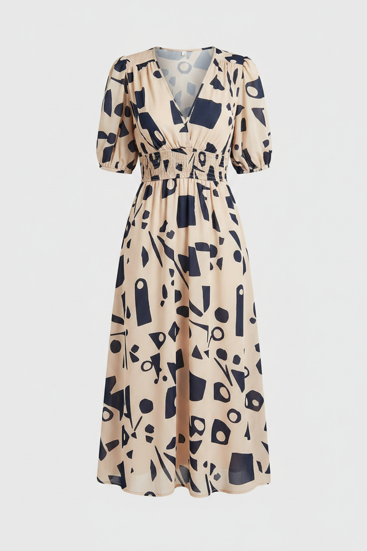 Merlin | Flattering Floral Midi Dress