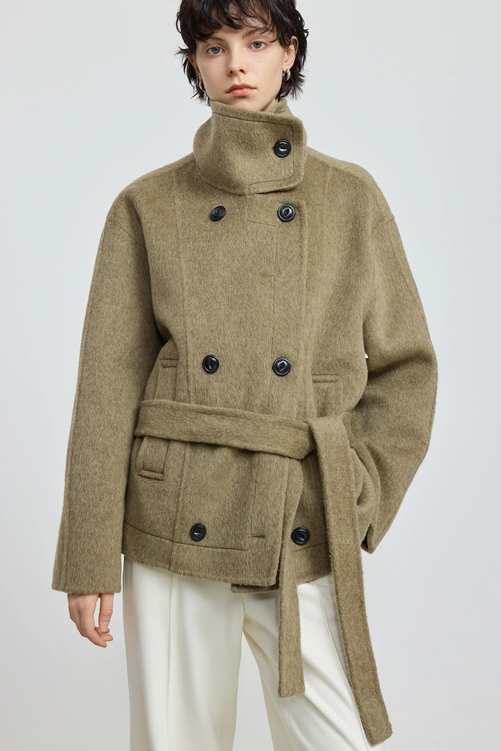 Vivienne | Women's Belted Wool Trench Coat