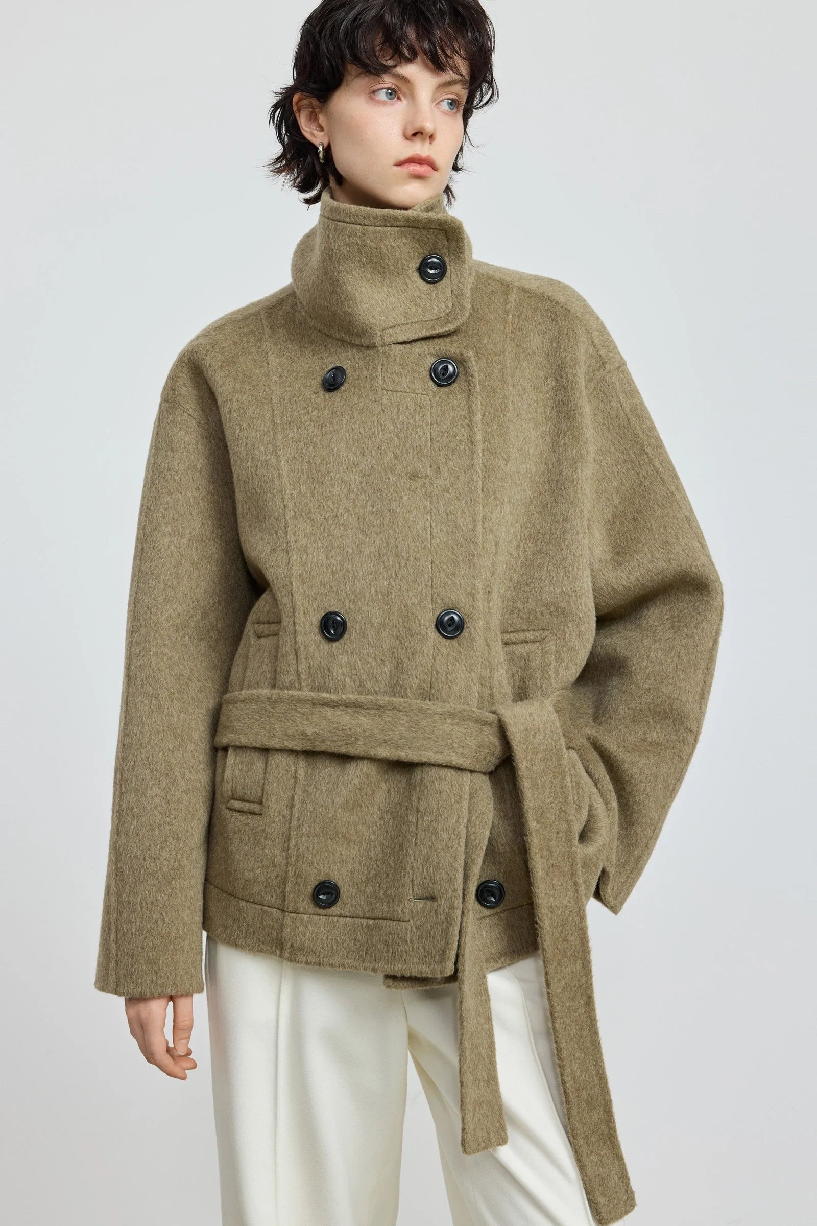 Vivienne | Women's Belted Wool Trench Coat