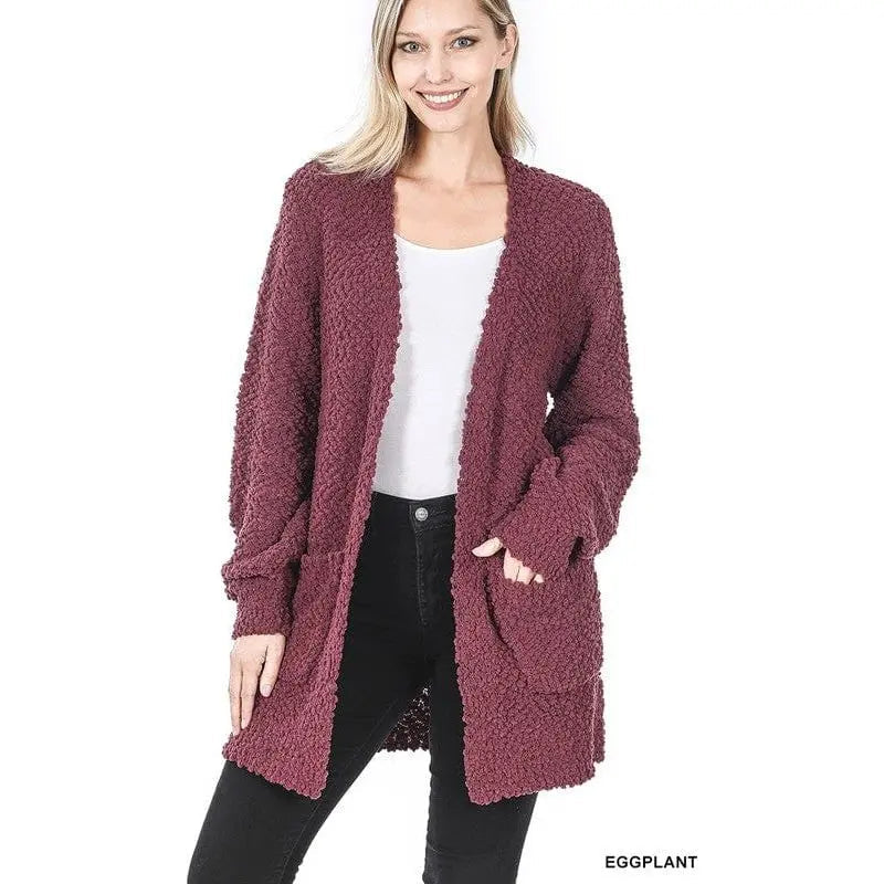 Bianca | Women's Puff Sleeve Popcorn Cardigan