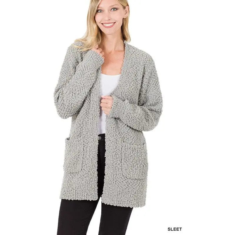 Bianca | Women's Puff Sleeve Popcorn Cardigan