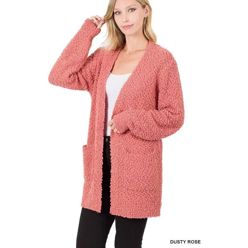 Bianca | Women's Puff Sleeve Popcorn Cardigan