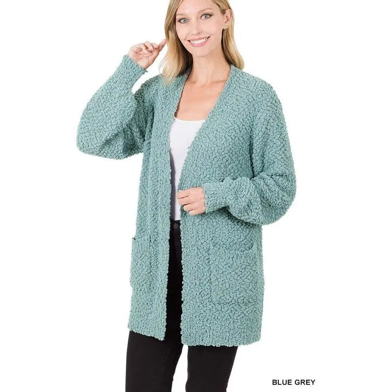 Bianca | Women's Puff Sleeve Popcorn Cardigan