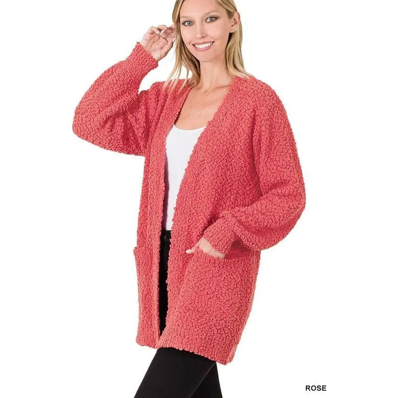 Bianca | Women's Puff Sleeve Popcorn Cardigan