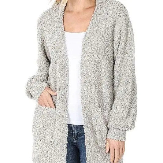 Bianca | Women's Puff Sleeve Popcorn Cardigan
