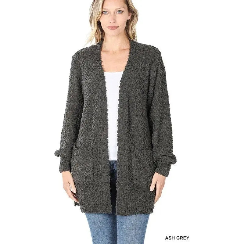 Bianca | Women's Puff Sleeve Popcorn Cardigan