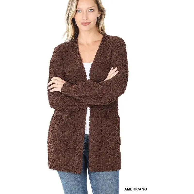 Bianca | Women's Puff Sleeve Popcorn Cardigan