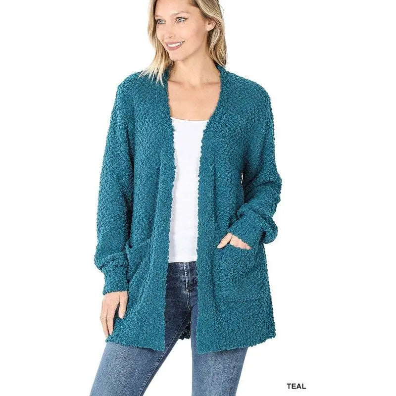 Bianca | Women's Puff Sleeve Popcorn Cardigan