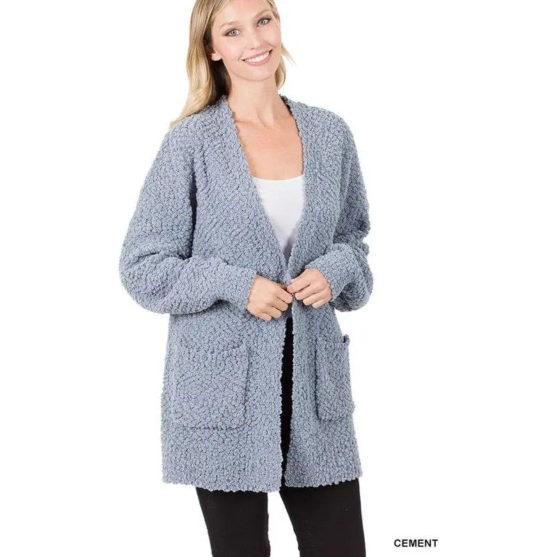 Bianca | Women's Puff Sleeve Popcorn Cardigan