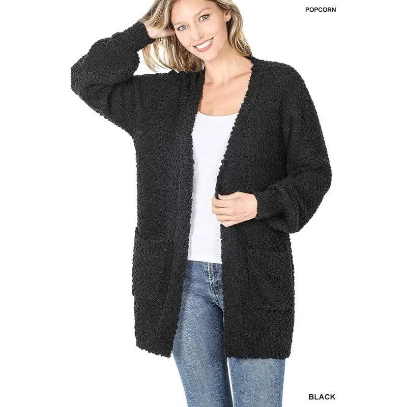 Bianca | Women's Puff Sleeve Popcorn Cardigan