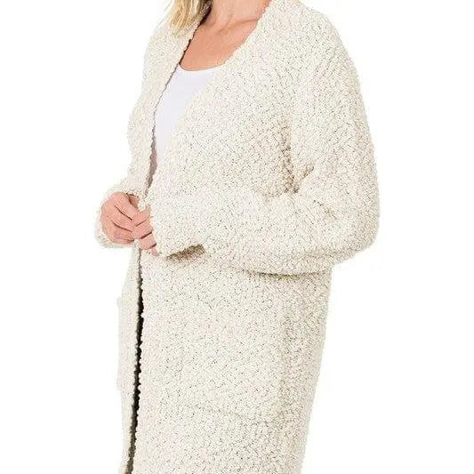 Bianca | Women's Puff Sleeve Popcorn Cardigan