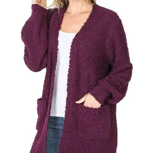 Bianca | Women's Puff Sleeve Popcorn Cardigan