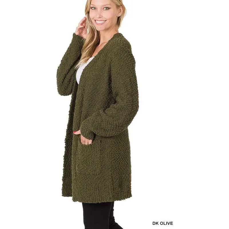 Bianca | Women's Puff Sleeve Popcorn Cardigan
