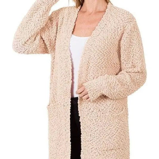 Bianca | Women's Puff Sleeve Popcorn Cardigan