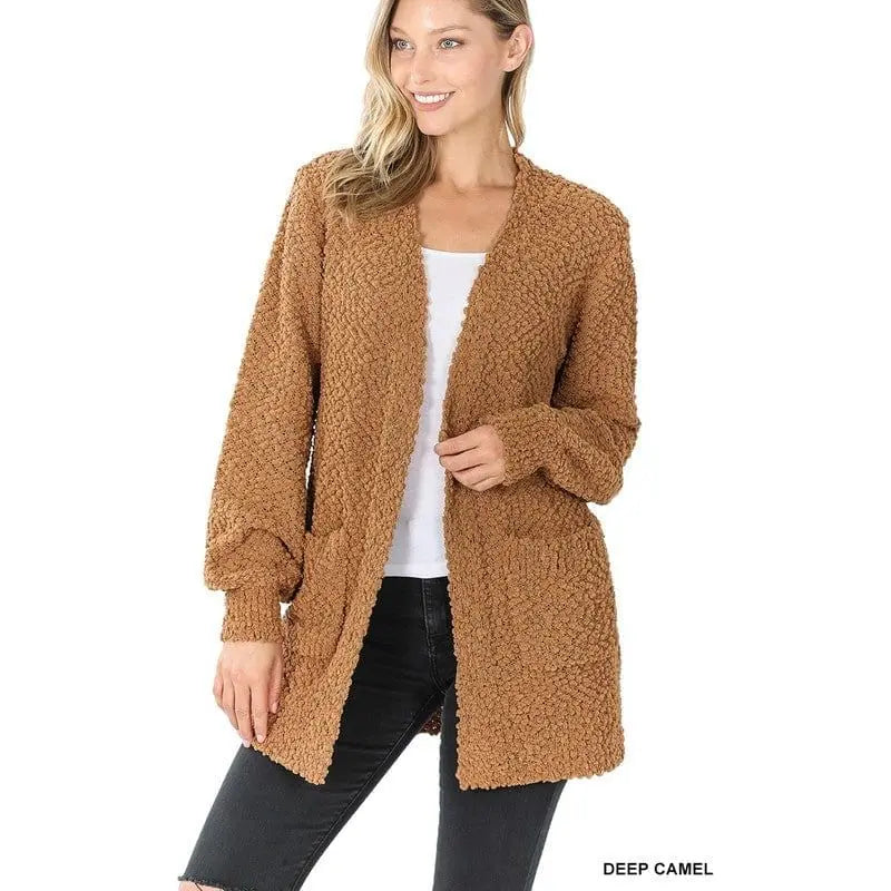 Bianca | Women's Puff Sleeve Popcorn Cardigan