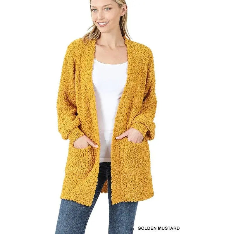 Bianca | Women's Puff Sleeve Popcorn Cardigan