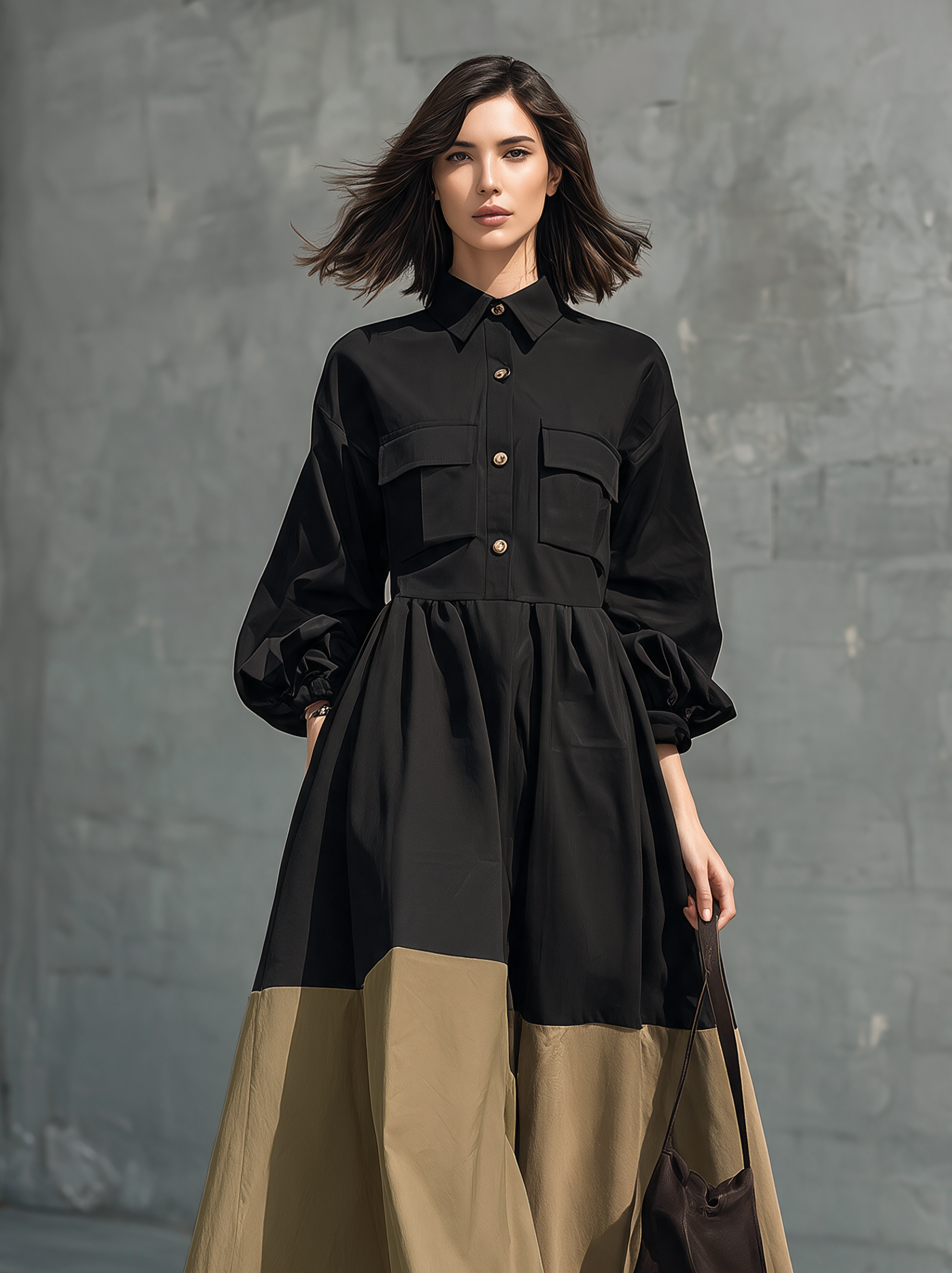 Marisol | Women's Color-Block Maxi Dress