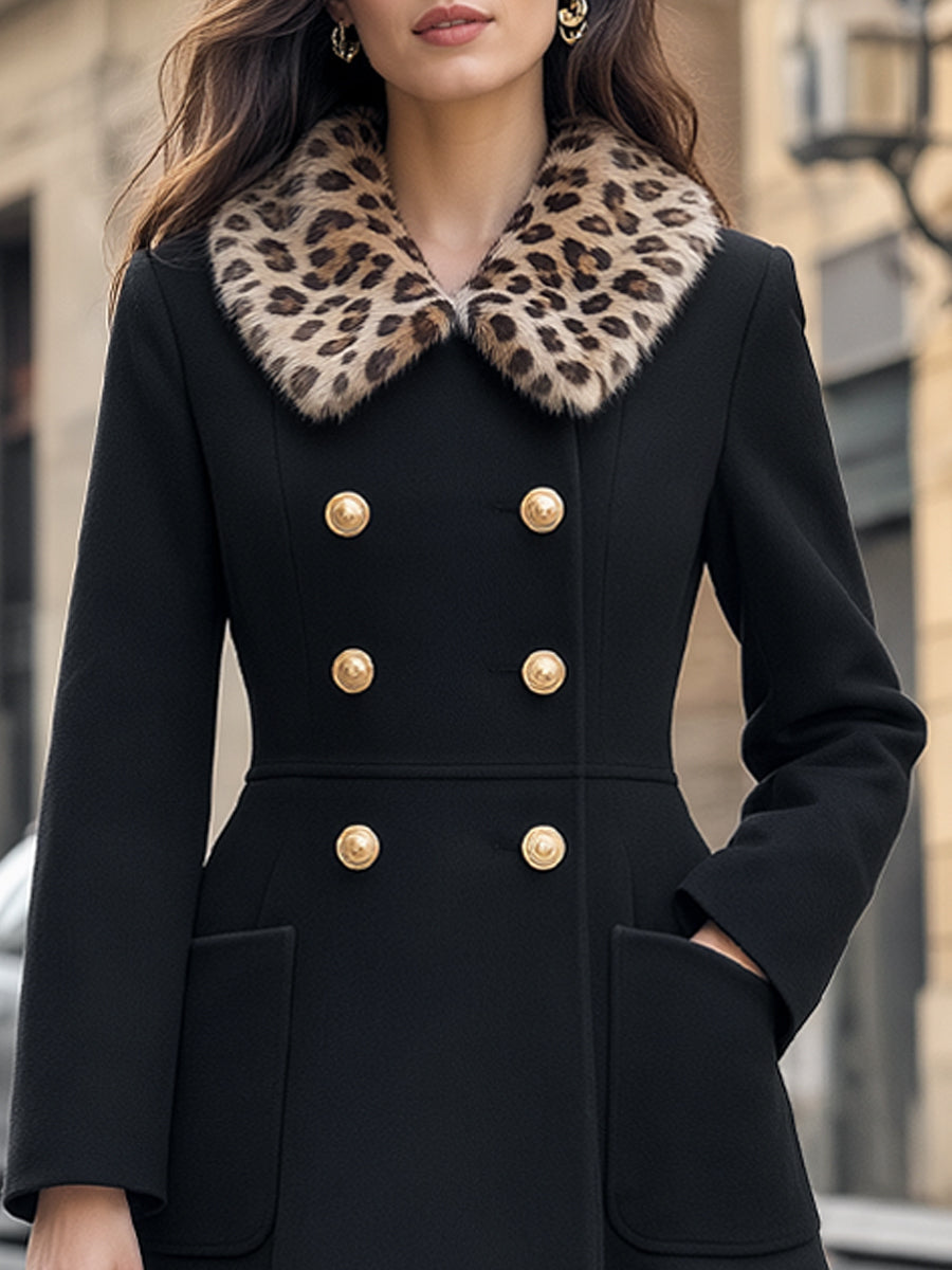 Adaline | Women's Faux Fur Collar Midi Coat