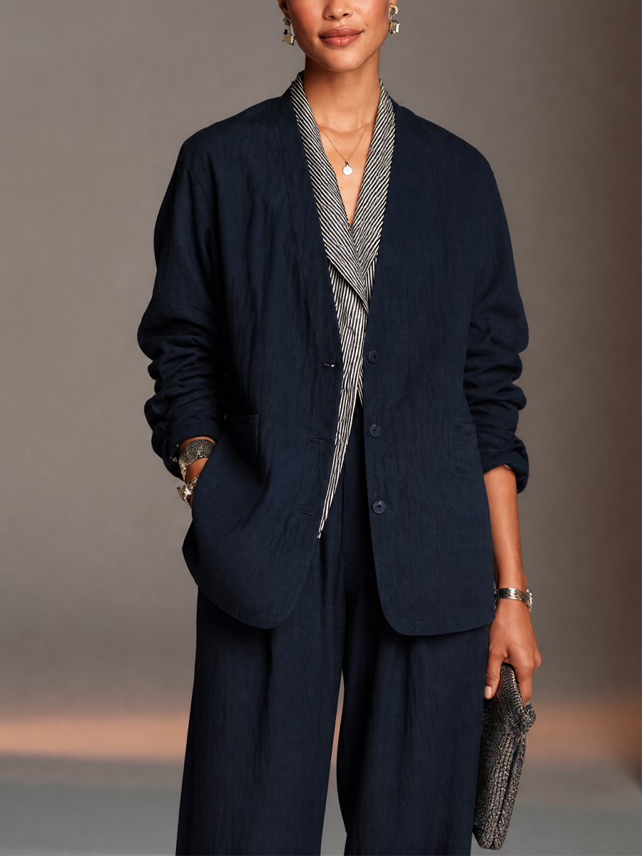 Adeline | Women's Two-Piece Lapel Coat Set