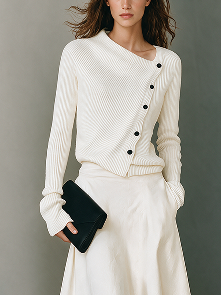 Adeline | Women's Knit Top & A-Line Midi Skirt Set