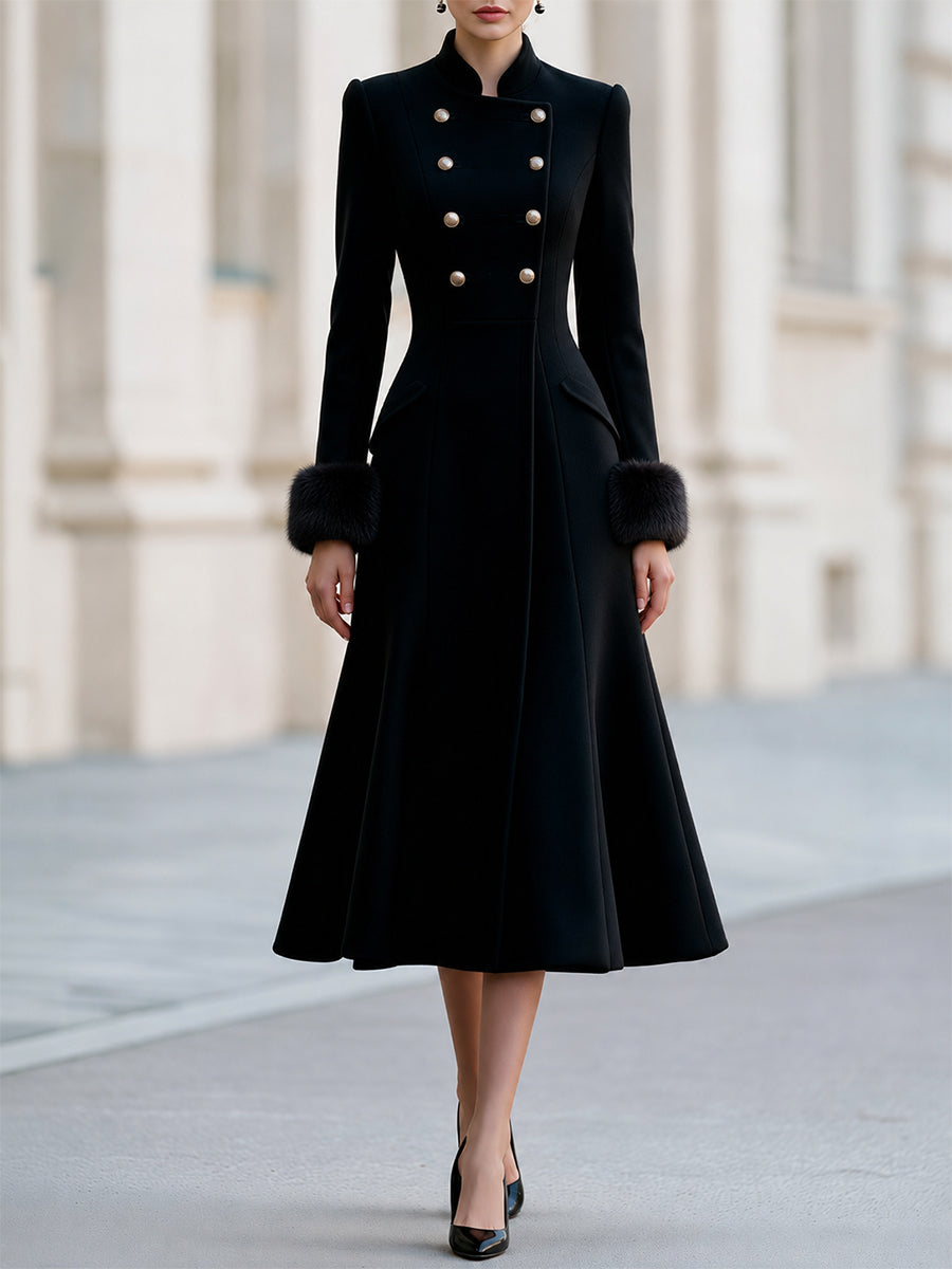 Isabelle | Women's Double-Breasted Wool Trench Coat