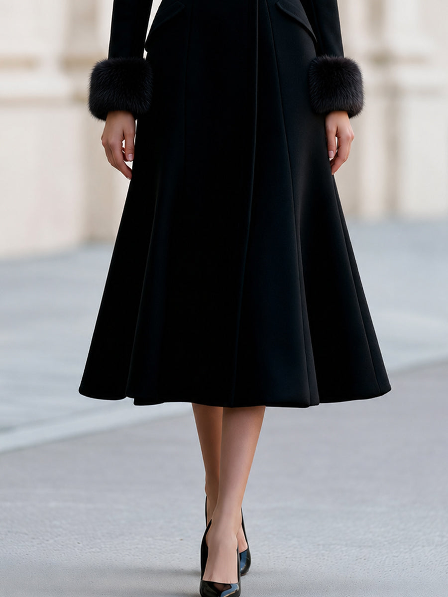 Isabelle | Women's Double-Breasted Wool Trench Coat