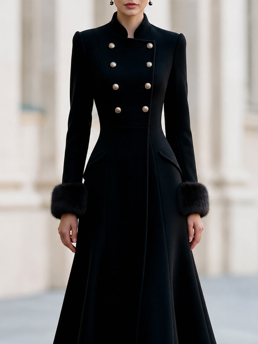 Isabelle | Women's Double-Breasted Wool Trench Coat
