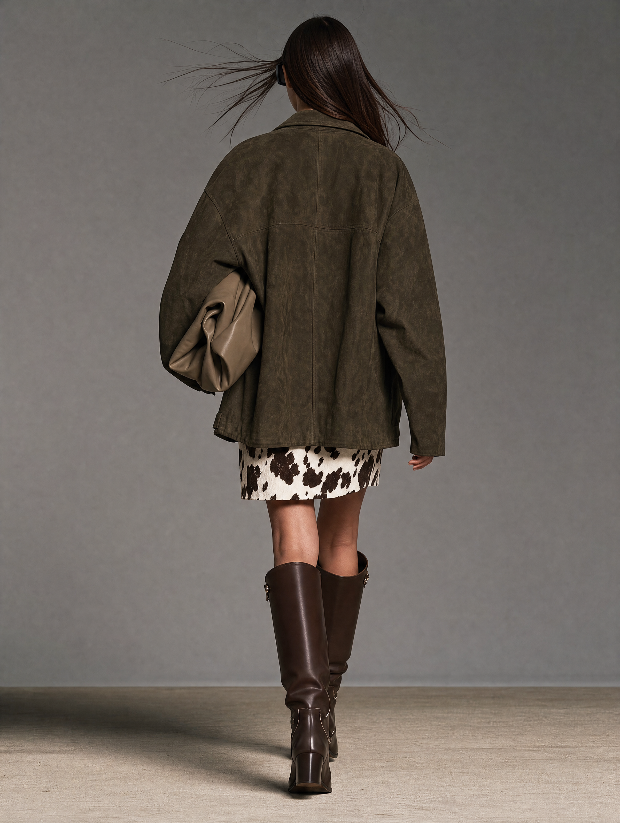 Marguerite | Women's Suede Blazer & Faux-Fur Dress Matching Set
