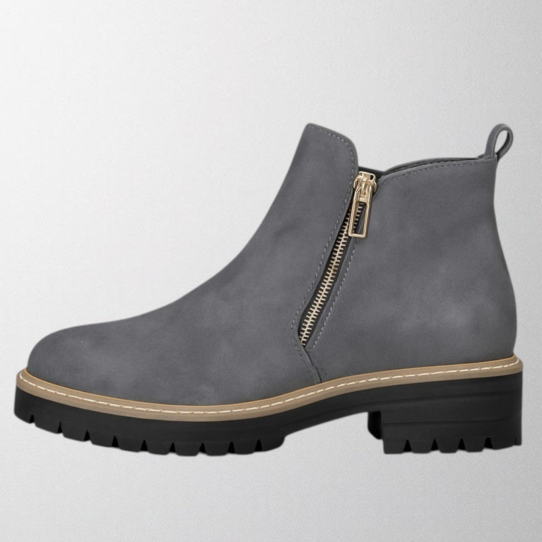 Elma | Women's shoe with round toe and side zip fastening