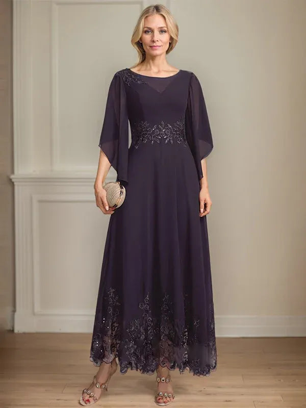 Adriana | Women's Lace Illusion A-line Gown