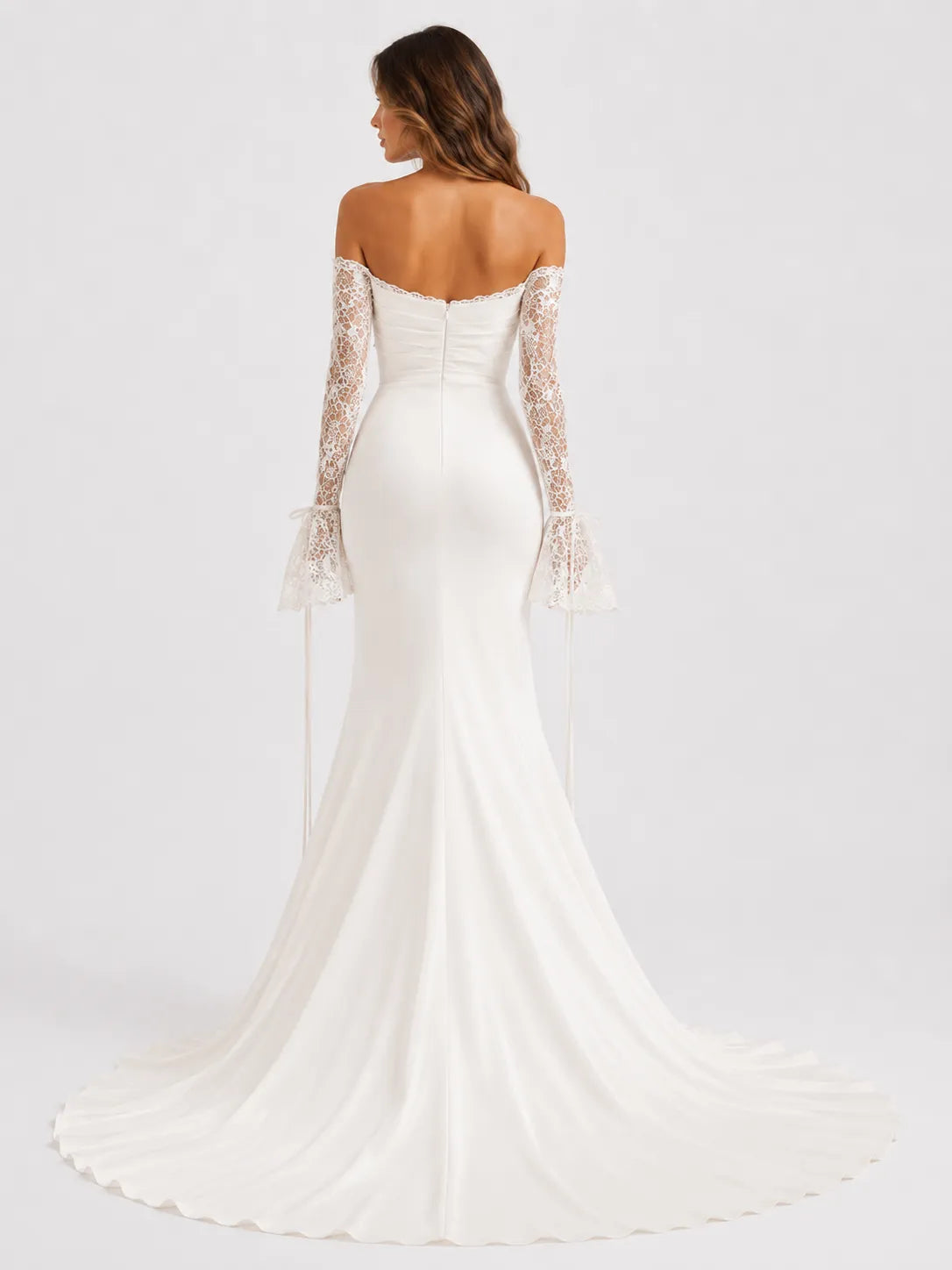 Adriana | Women's Off-the-Shoulder Lace Mermaid Wedding Dress