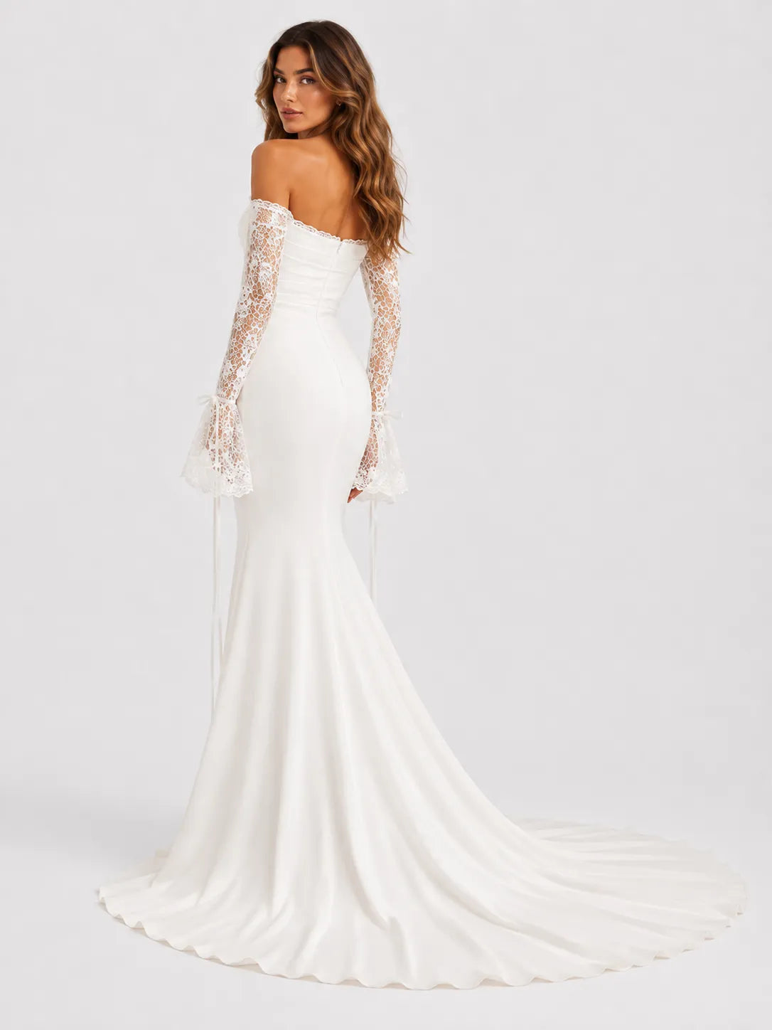 Adriana | Women's Off-the-Shoulder Lace Mermaid Wedding Dress