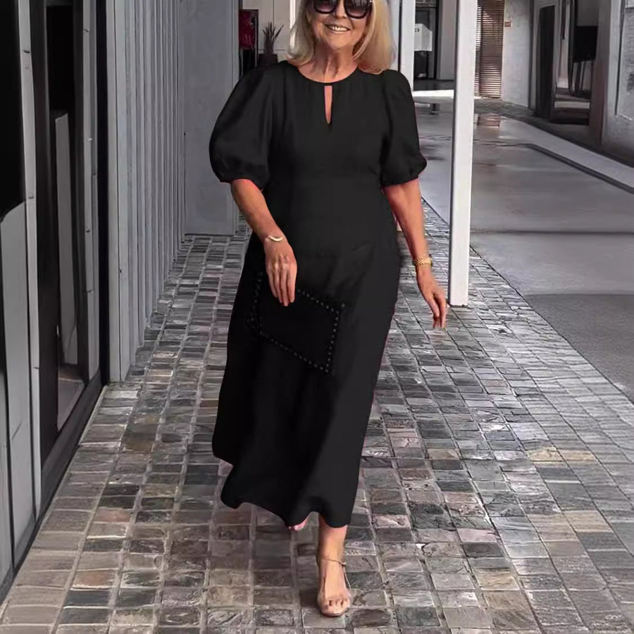 Whitney | Women's Puff Sleeve Midi Dress