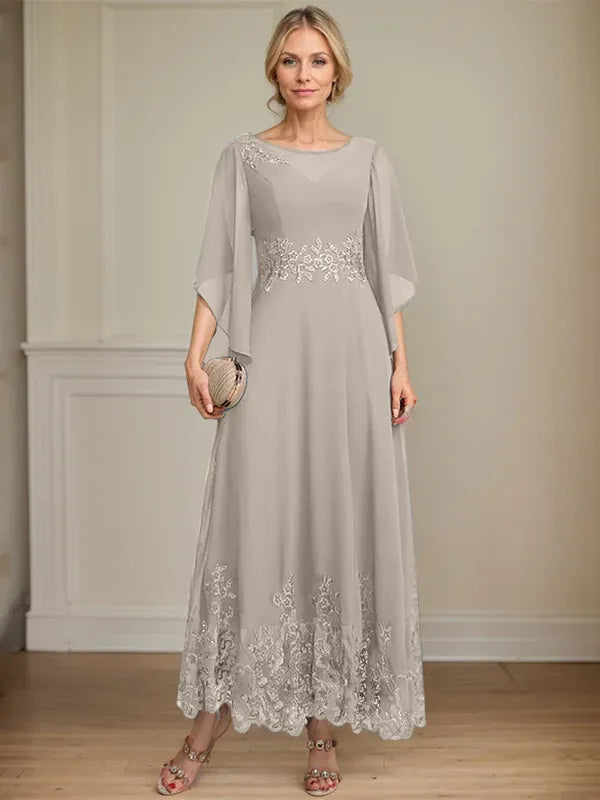 Adriana | Women's Lace Illusion A-line Gown