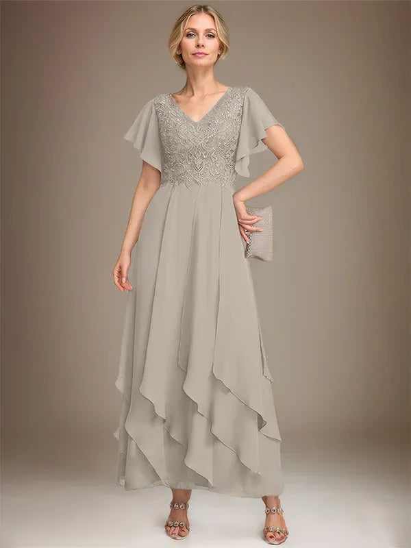Adeline | Women's Lace Bodice A-Line Wedding Guest Dress