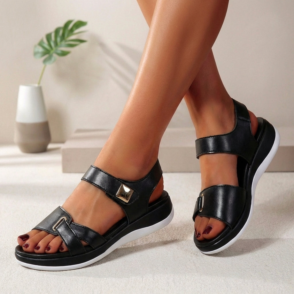 Ava | Women's Adjustable Strap Platform Comfort Orthopedic Sandals
