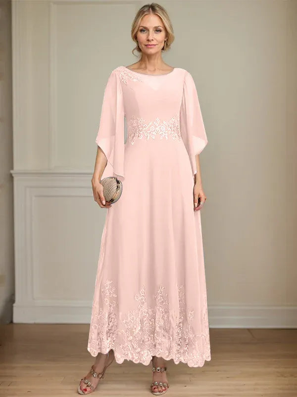 Adriana | Women's Lace Illusion A-line Gown