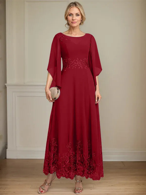 Adriana | Women's Lace Illusion A-line Gown