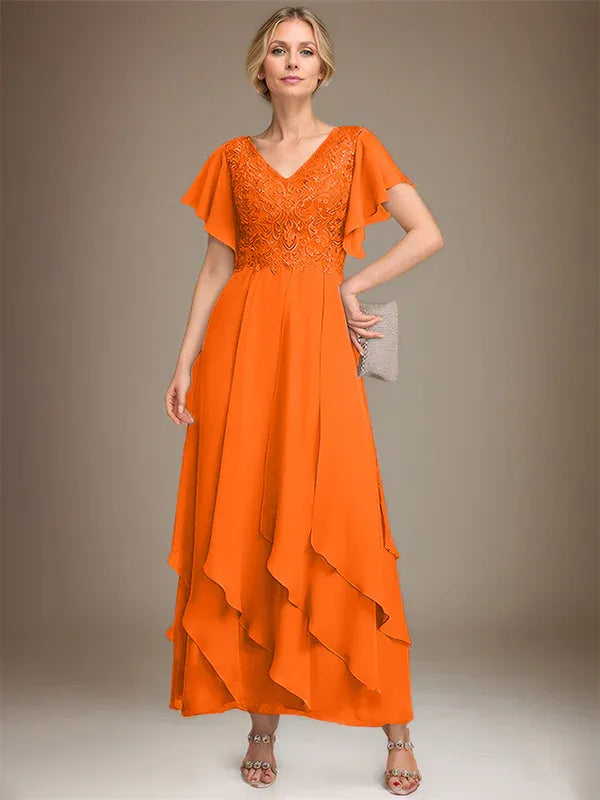 Adeline | Women's Lace Bodice A-Line Wedding Guest Dress