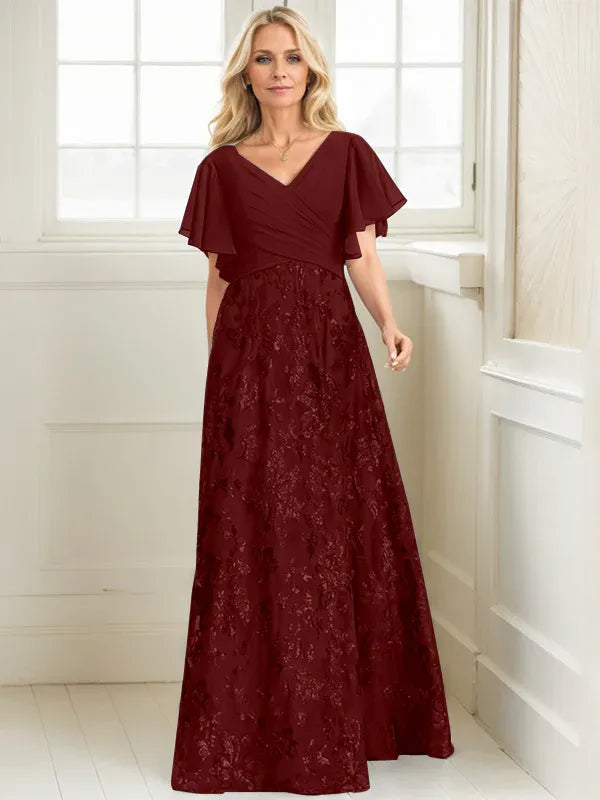 Rosalind | Women's Sequin Lace A-Line Evening Gown